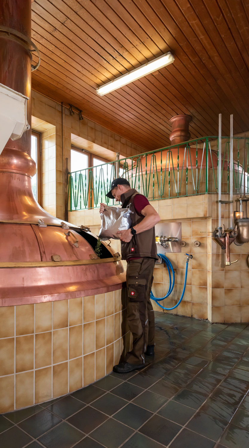 Aufsesser Bier Hopfengabe